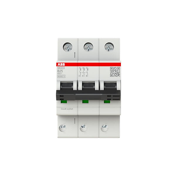ABB Sicherungsautomat 6kA, 25A, 3P SX203-B25